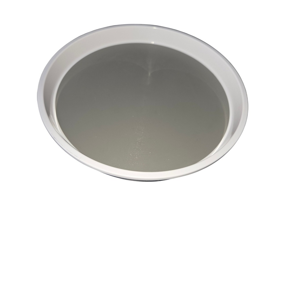 White Plastic Susan 360 Degree Rotating Turntable Non-Slip Kitchen Organizer